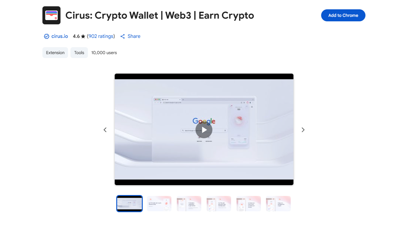 Cirus extension on Chrome Web Store Cirus extension on Chrome Web Store